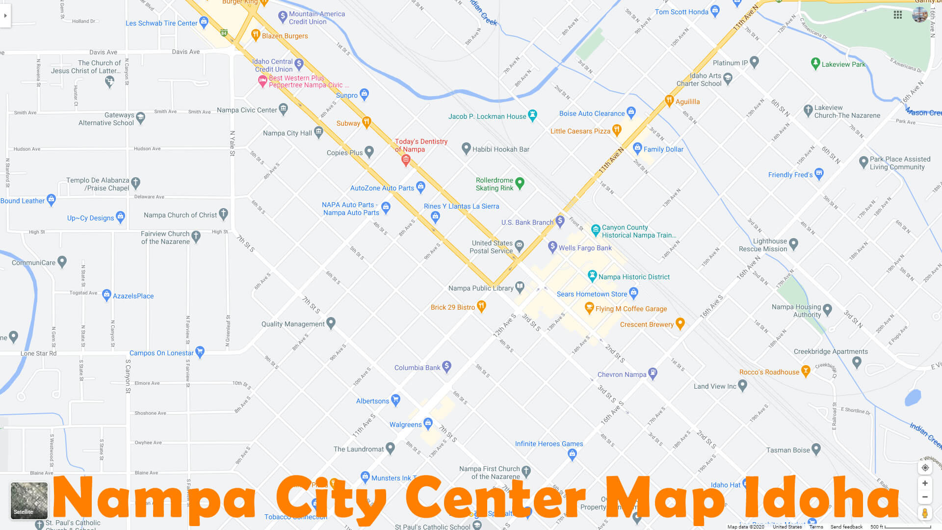 Nampa City Center Map Idoha
